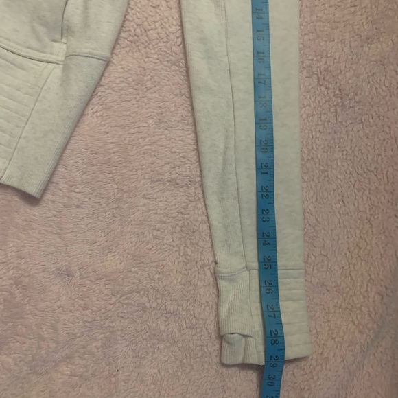 Lululemon Radiant Hooded Zippered Jacket Long Sleeves In Cream Or Oatmeal Color - Picture 14 of 16
